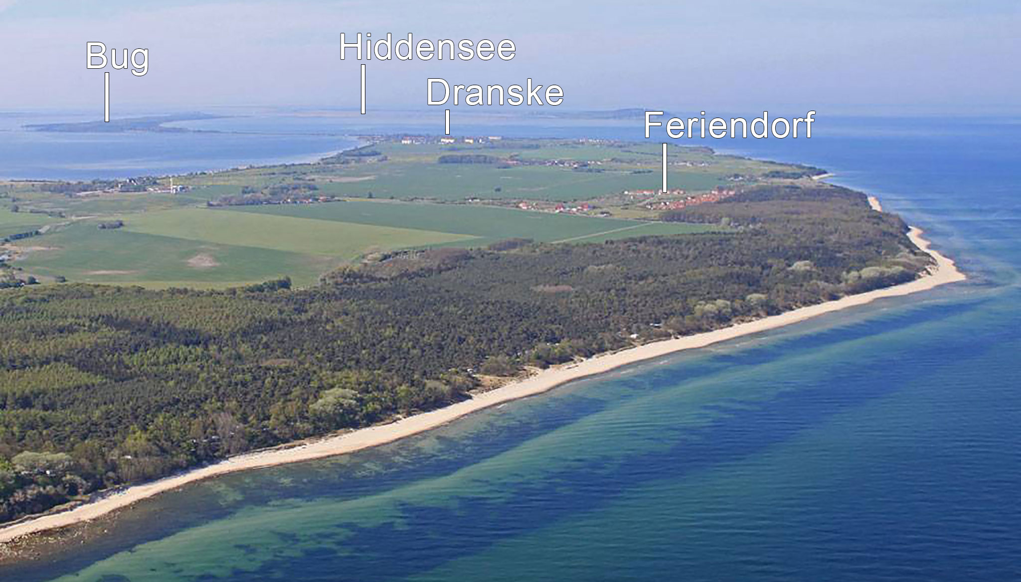Luftbild Dranske auf Rügen