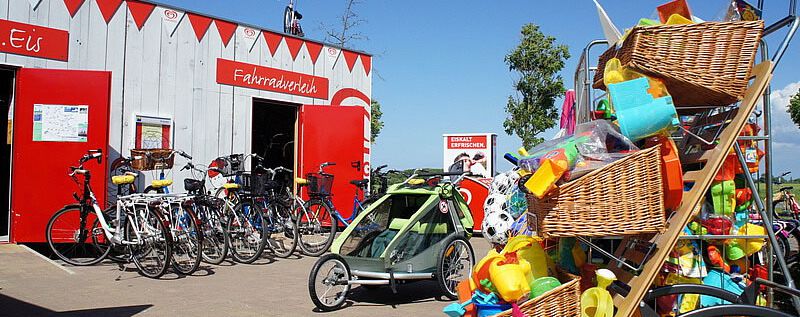Fahrradverleih im Feriendorf auf Rügen