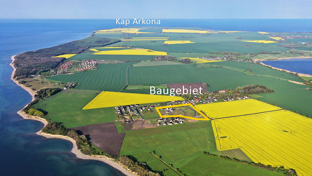 Baugebiet mit Blick Richtung Kap Arkona