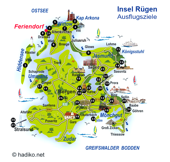 Ausflugsziele auf Rügen